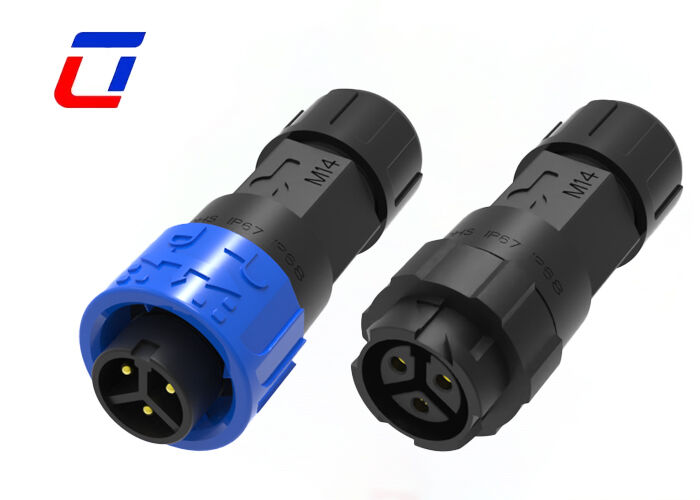 10A M16 3ピン電源コネクタ 防水 300V ワイヤー対ワイヤー丸型コネクタ