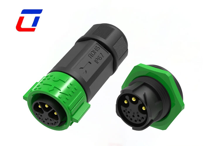 20A M25 産業用プラグ＆ソケット プッシュロック 3+9ピン 電源データコネクタ