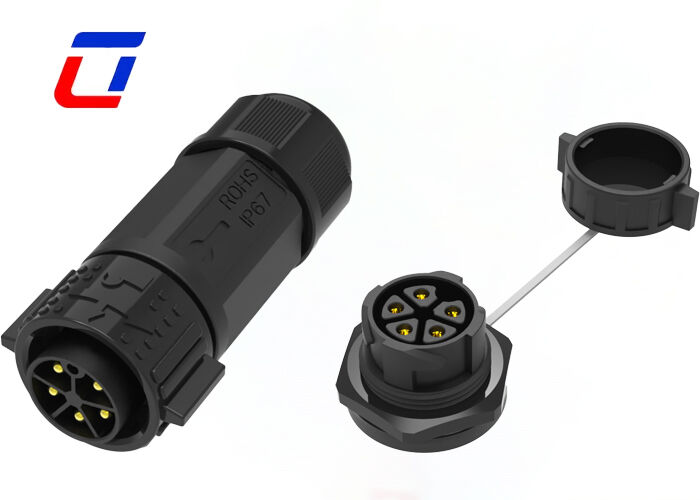 5ピン電源LED防水コネクタ M25 20A プラスチックPA66屋外照明コネクタ