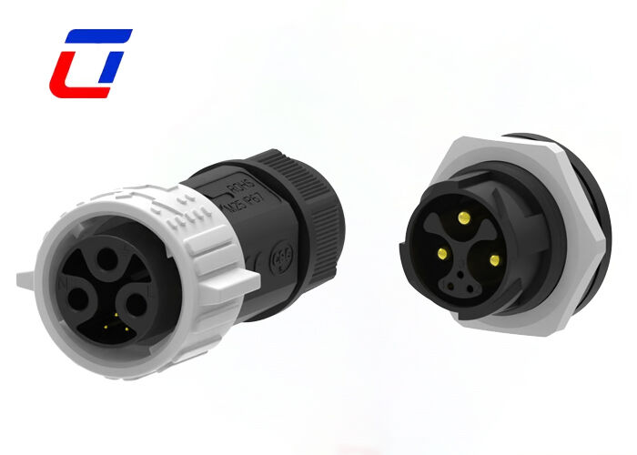 20A M25 LED Quick Connector 3 Power 3 Signal Multi Pin Male Female IP67 Connector