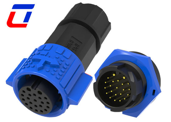 M19 プッシュロック 2+20 ピン 防水プラグ ソケット 防水電気コネクター