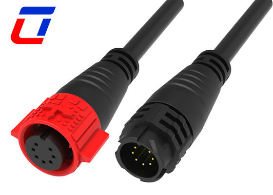 7ピン 5A プッシュロックワイヤー ケーブル接続器 水不気 ケーブルM19で鋳造