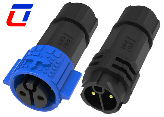 20A M19 プッシュロック 2Pin パワー ワイヤのための防水回形接続器