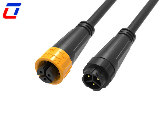 300V M16 3ピン防水電源接続器 男性から女性