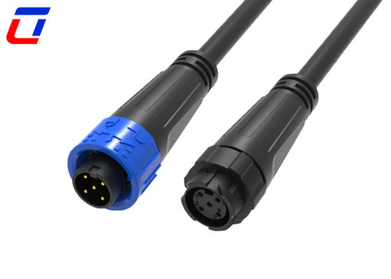M16 5ピン 防水円形接続器 女性から男性 300V プッシュロック